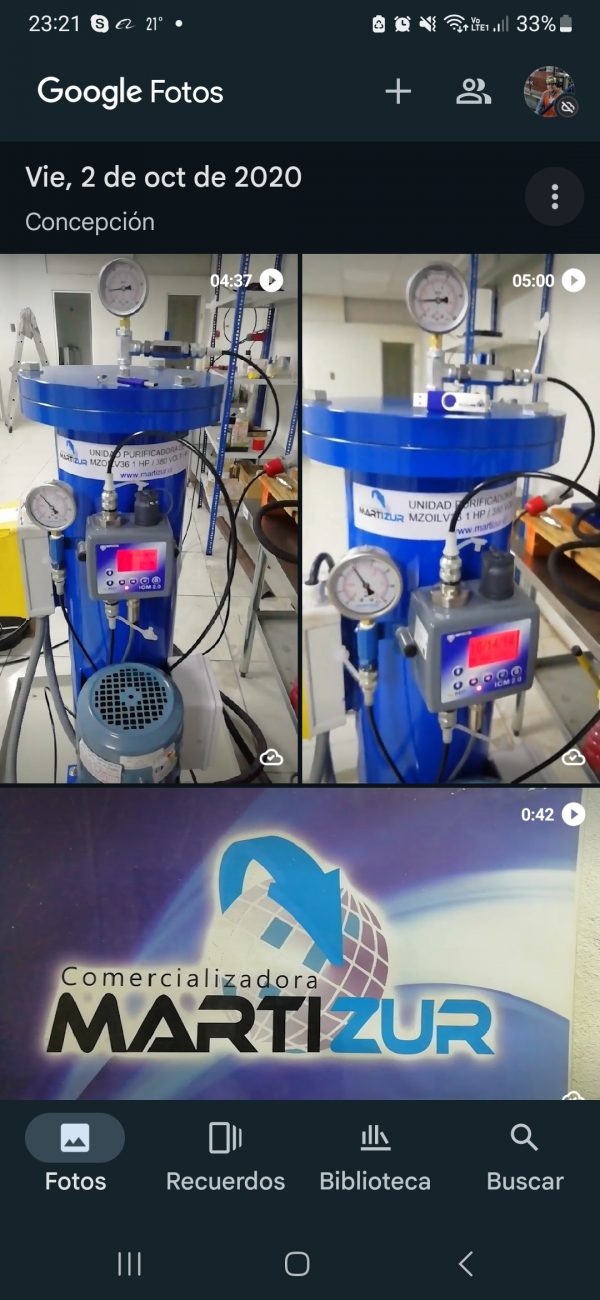 EQUIPOS DE PURIFICACION DE ACEITES